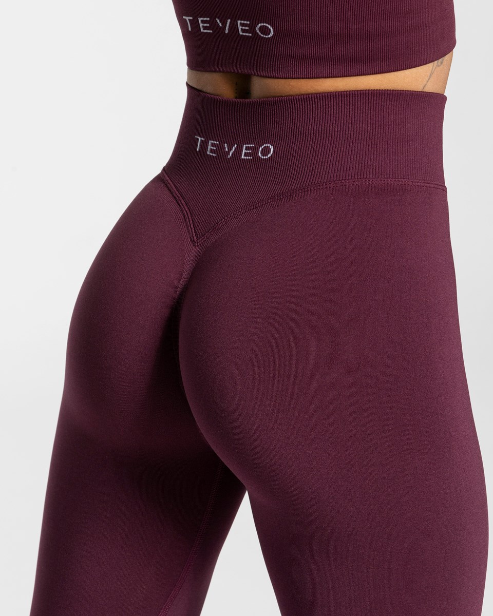 TEVEO Statement Scrunch Leggings Pflaume | 352468-ELS