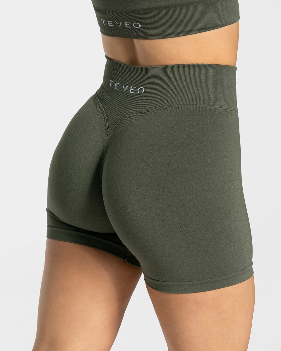 TEVEO Statement Scrunch Shorts Hnedožltý | 096148-VIY