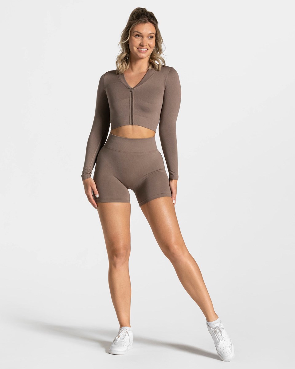 TEVEO Statement Scrunch Shorts Mokka | 824650-LVS