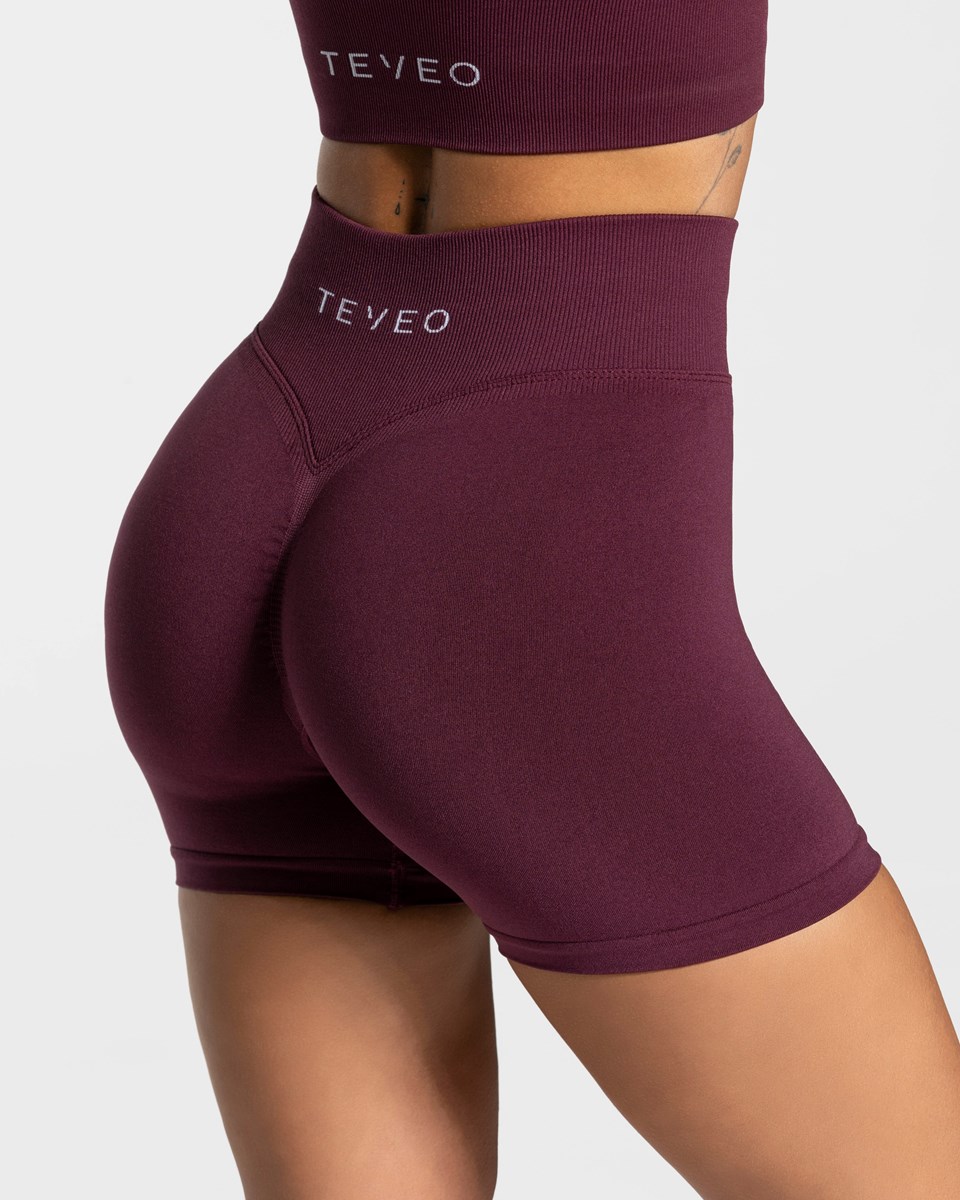 TEVEO Statement Scrunch Shorts Pflaume | 537014-KVU