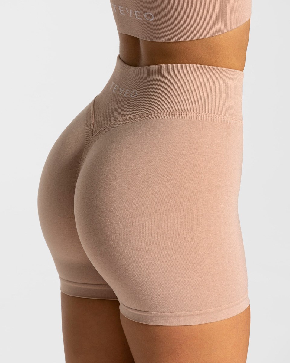 TEVEO Statement Scrunch Shorts Ruzove | 194678-SYO