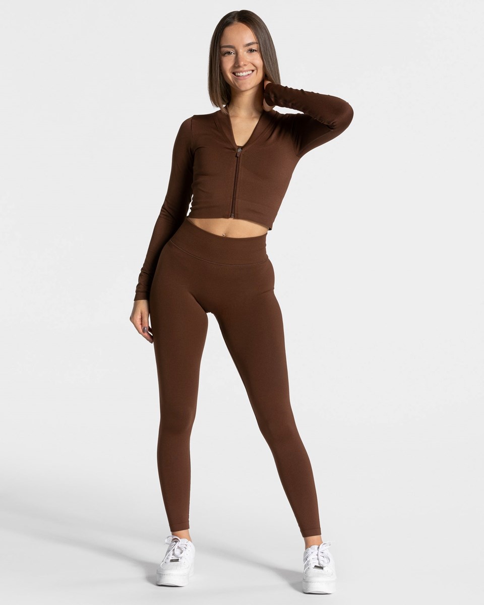 TEVEO Statement Zip Jackets Kaffee | 548021-BQF