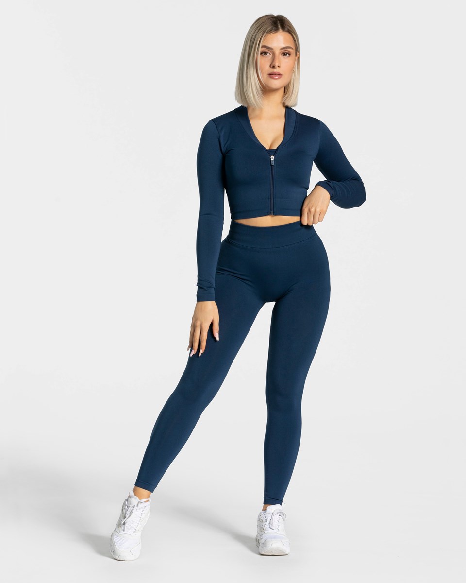 TEVEO Statement Zip Jackets Tmavo Modre | 958231-ZIT