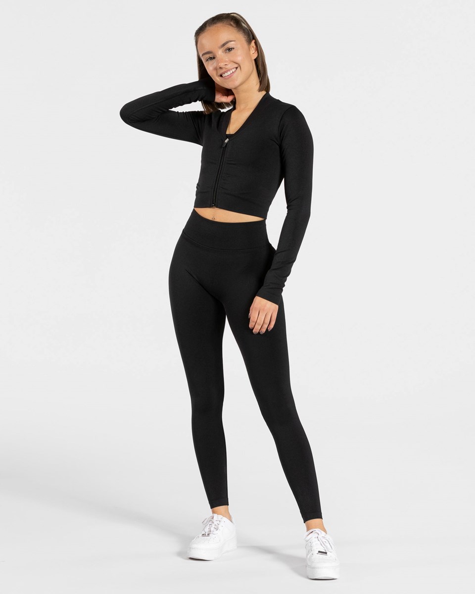 TEVEO Statement Zip Jackets Čierne | 514690-JVR