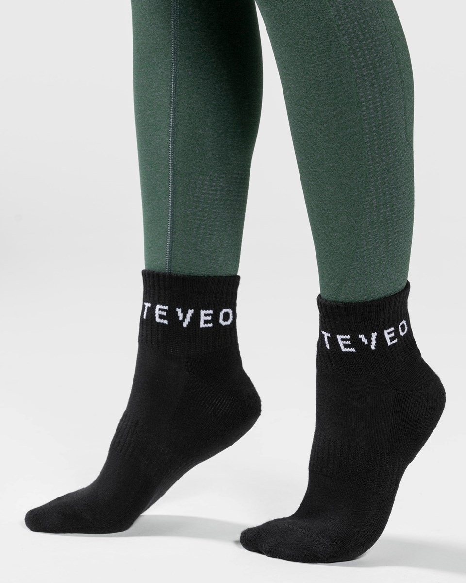 TEVEO TEVEO Ankle Socken (2er) Čierne | 170693-RGO