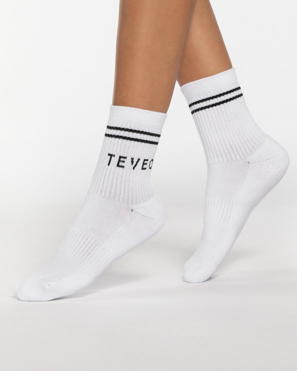 TEVEO TEVEO Crew Socken (2er) Biele | 023197-GMQ