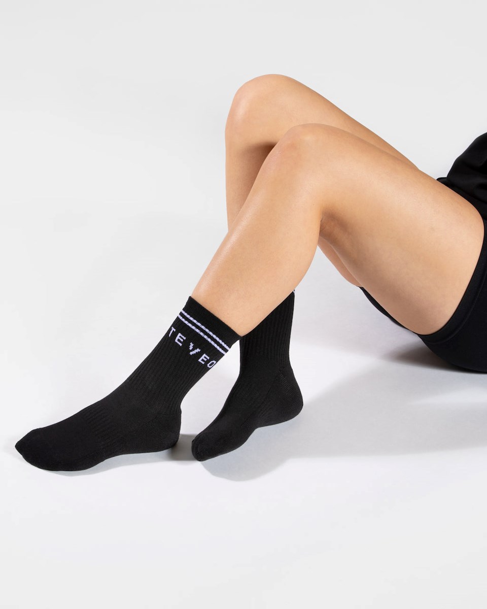 TEVEO TEVEO Crew Socken (2er) Čierne | 954067-KCN