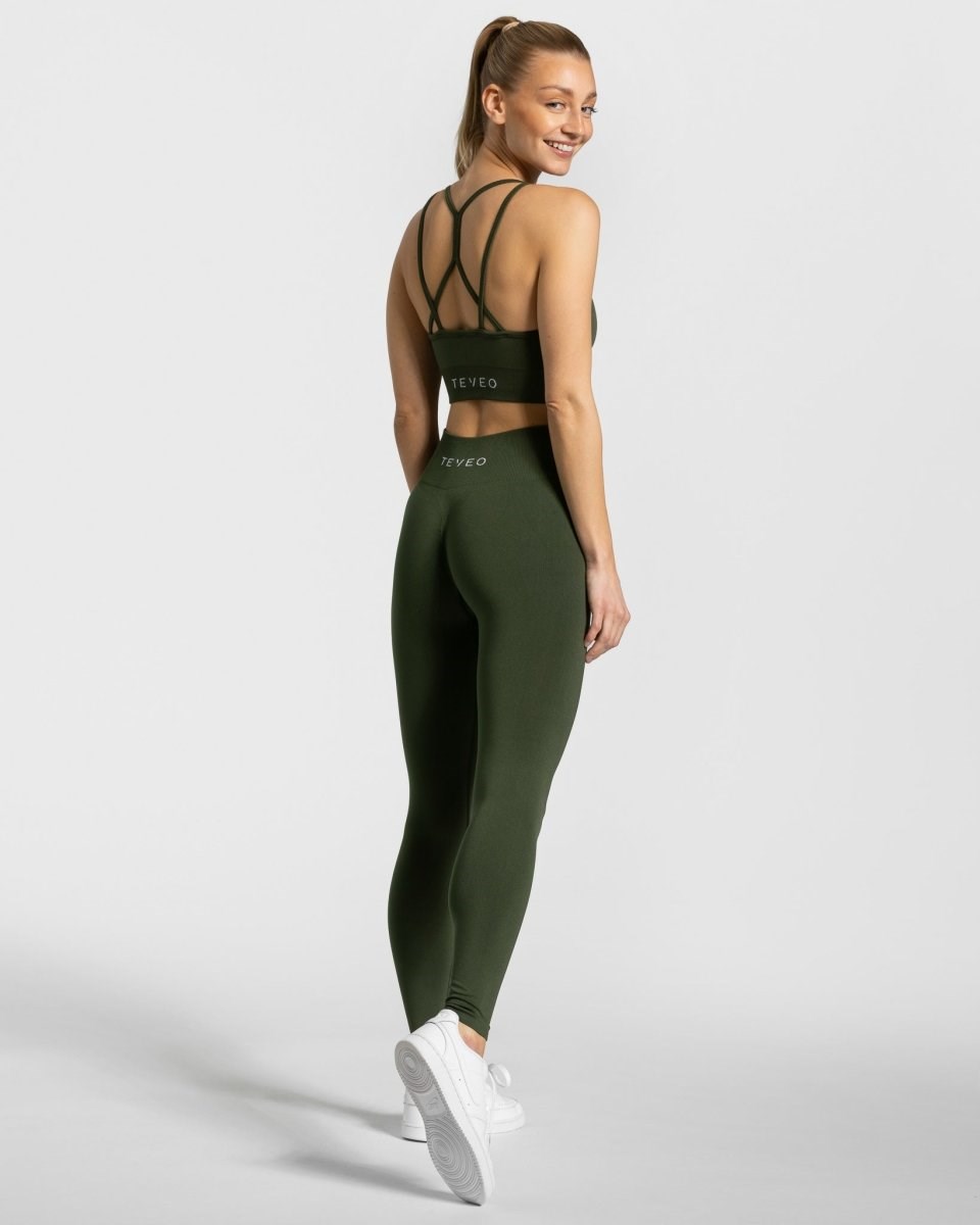 TEVEO Timeless Scrunch Leggings Hnedožltý | 914837-FCW
