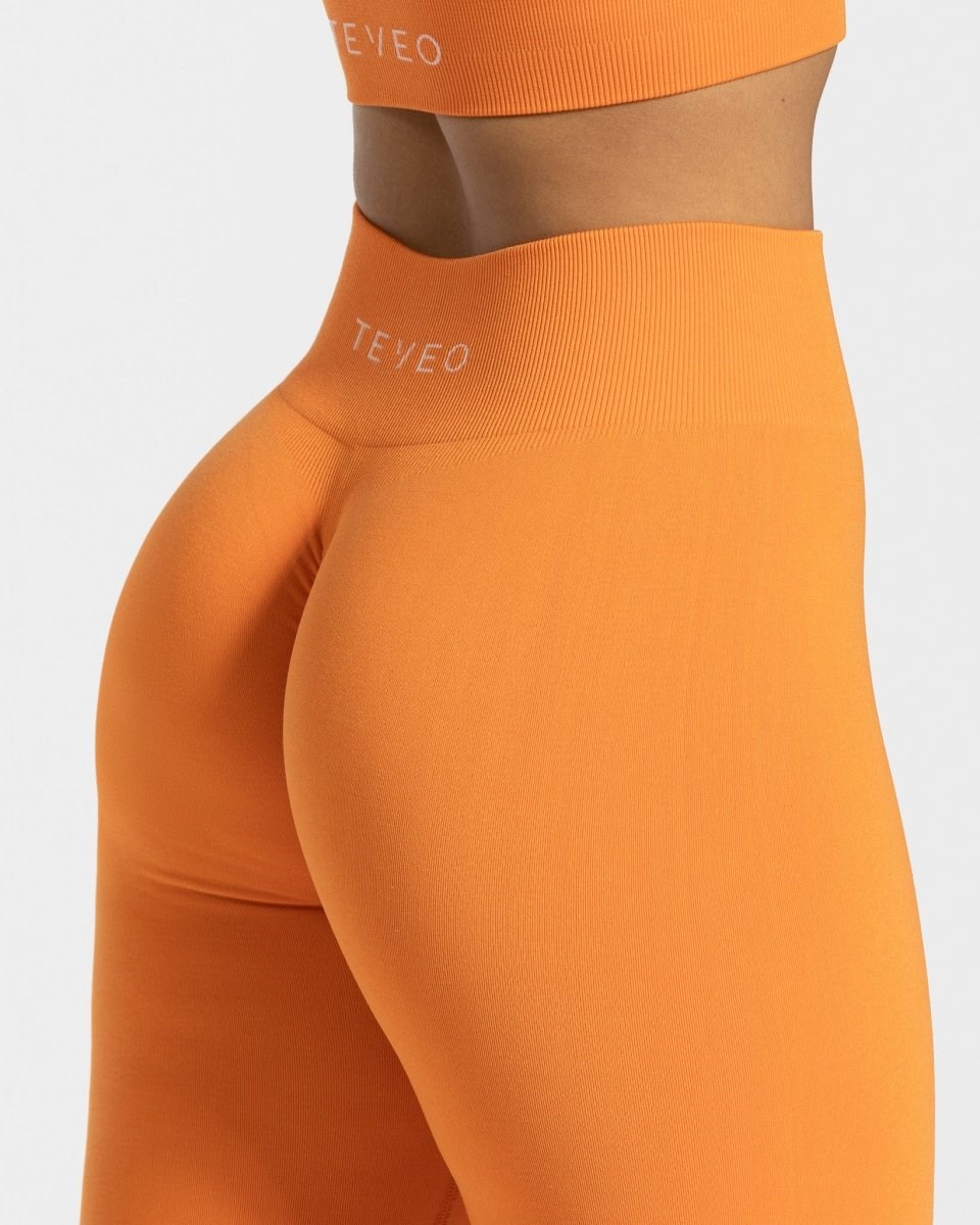 TEVEO Timeless Scrunch Leggings Oranžové | 041785-DMF