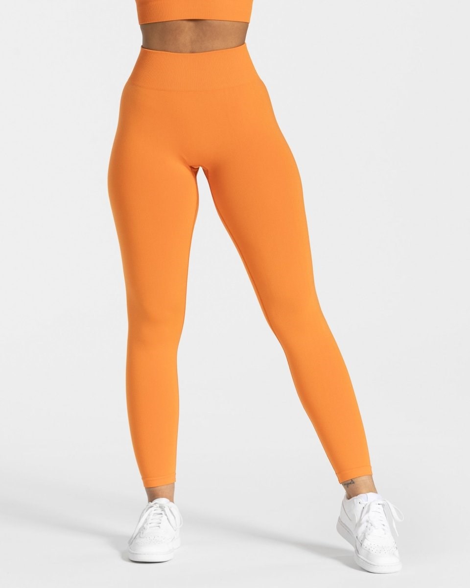 TEVEO Timeless Scrunch Leggings Oranžové | 041785-DMF
