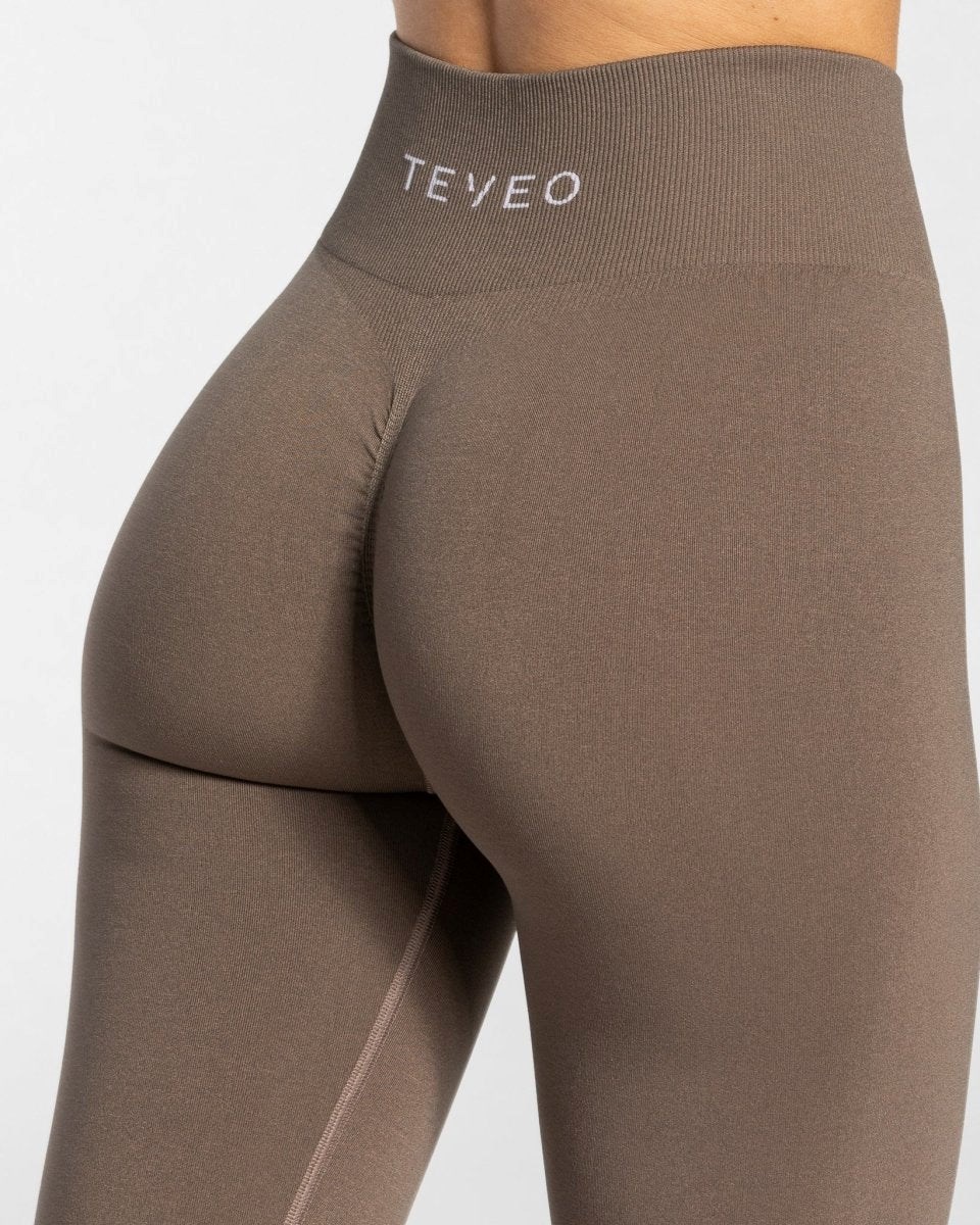 TEVEO Timeless Scrunch Leggings Taupe | 782134-ZLT