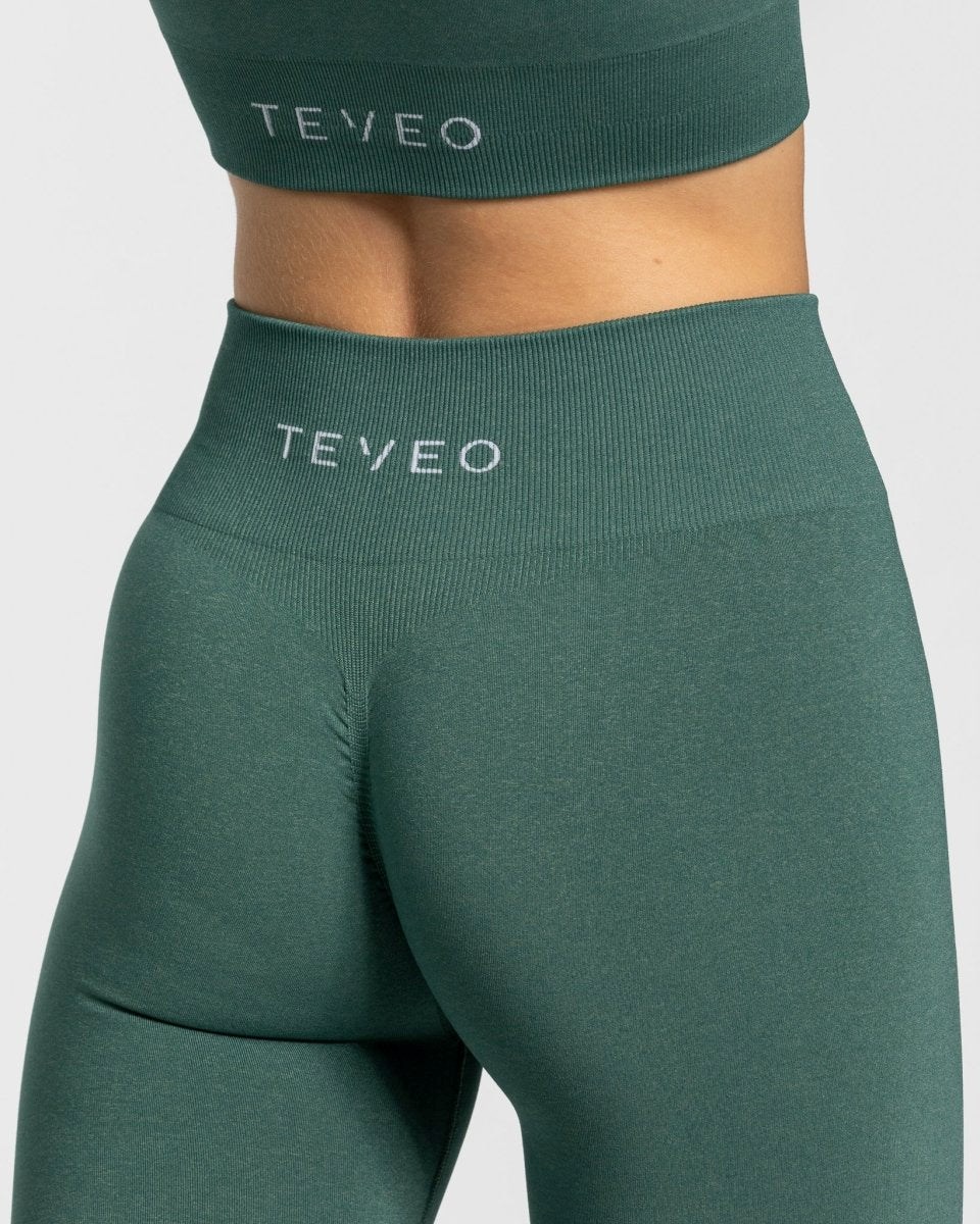 TEVEO Timeless Scrunch Leggings Tmavo Zelene | 160249-CAL