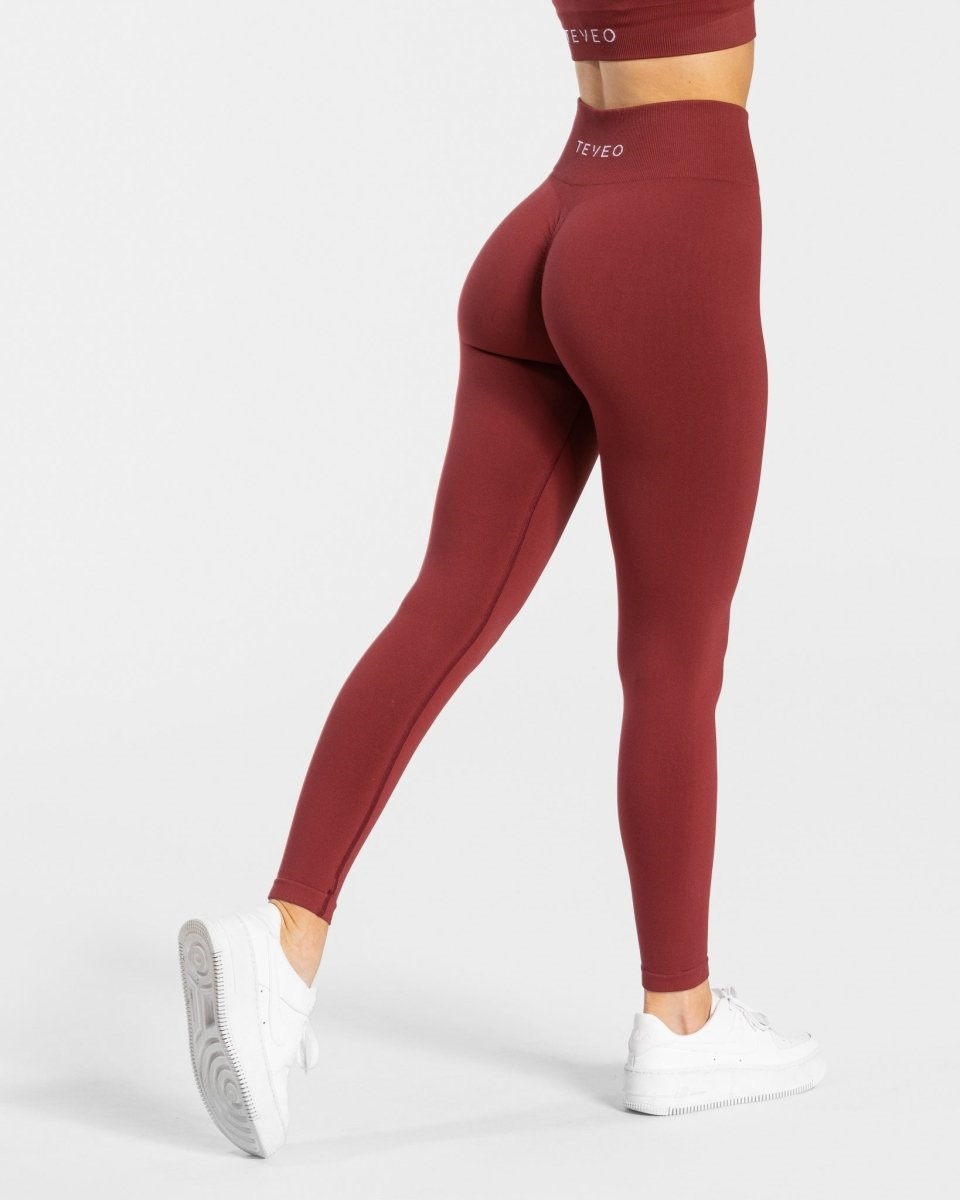 TEVEO Timeless Scrunch Leggings Červené | 351964-BYG