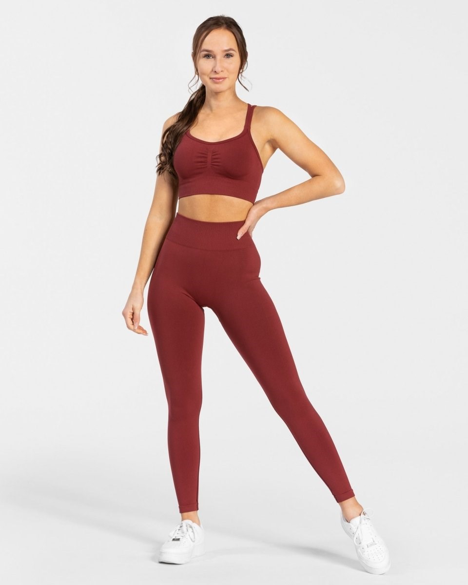TEVEO Timeless Scrunch Leggings Červené | 351964-BYG