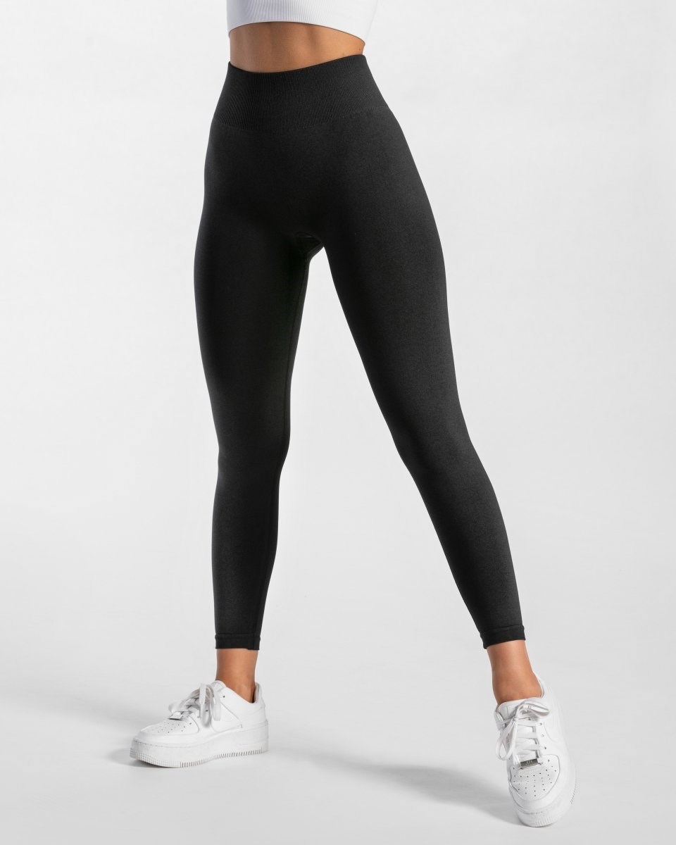 TEVEO Timeless Scrunch Leggings Čierne | 862573-MWV