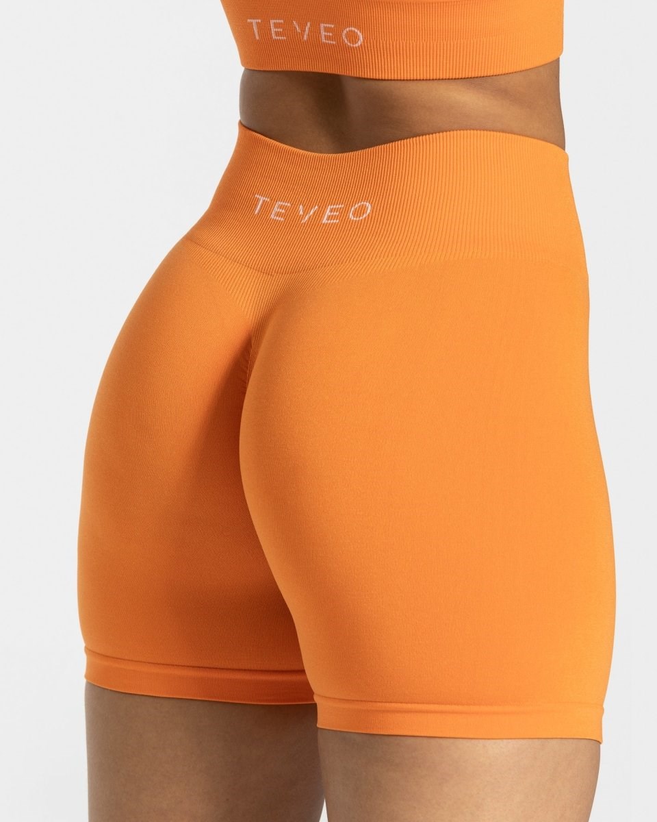 TEVEO Timeless Scrunch Shorts Oranžové | 392601-GWC