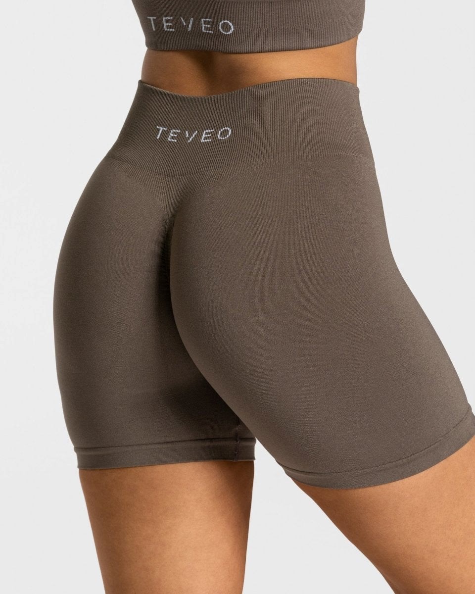TEVEO Timeless Scrunch Shorts Taupe | 386125-QVE