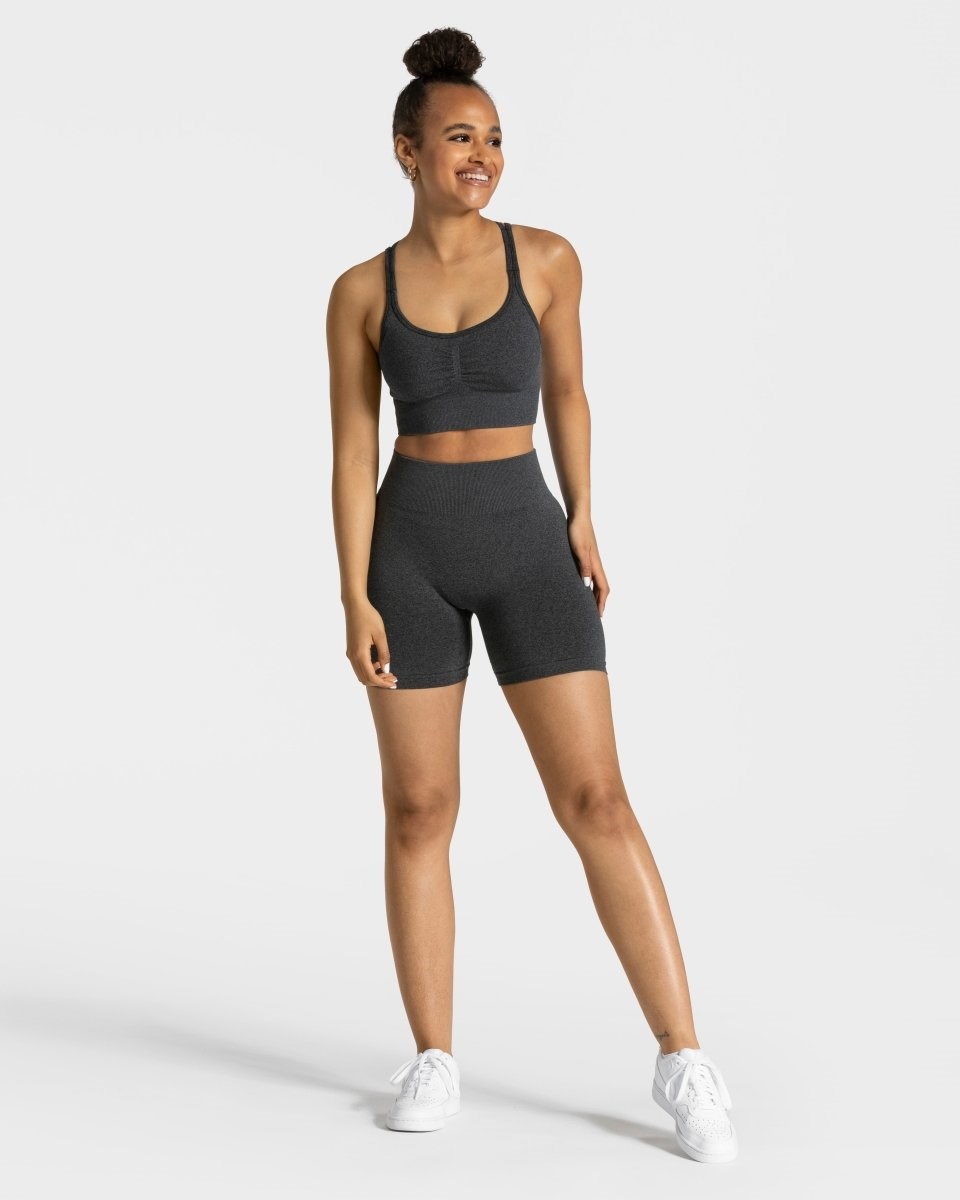 TEVEO Timeless Scrunch Shorts Tmavo Siva | 194608-VHW