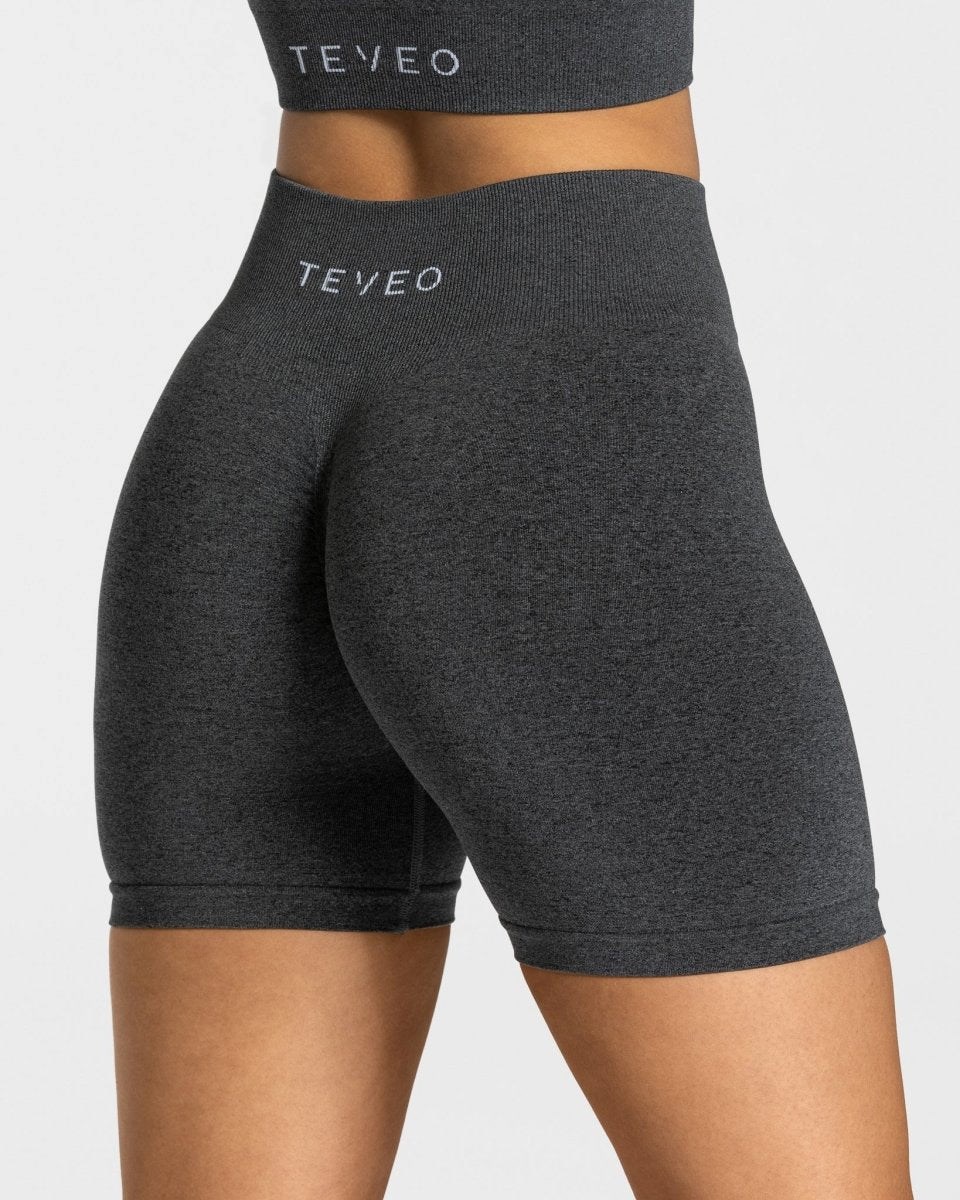 TEVEO Timeless Scrunch Shorts Tmavo Siva | 194608-VHW
