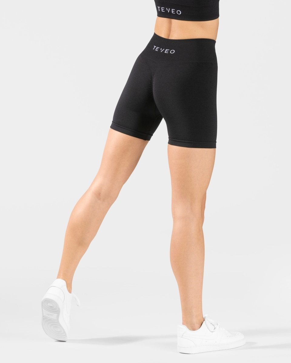 TEVEO Timeless Scrunch Shorts Čierne | 369245-BHA