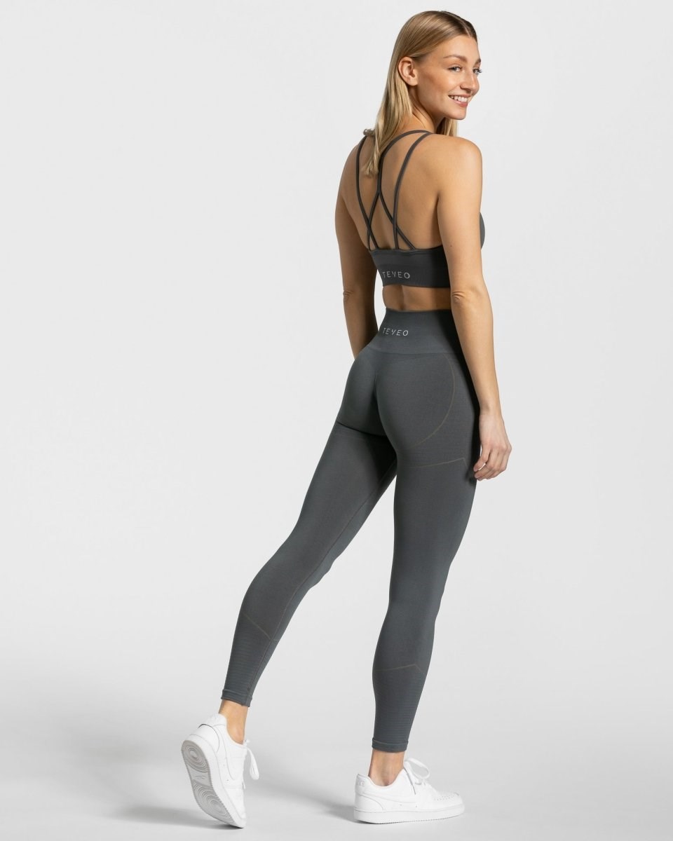 TEVEO True Leggings Tmavo Siva | 569748-BWA
