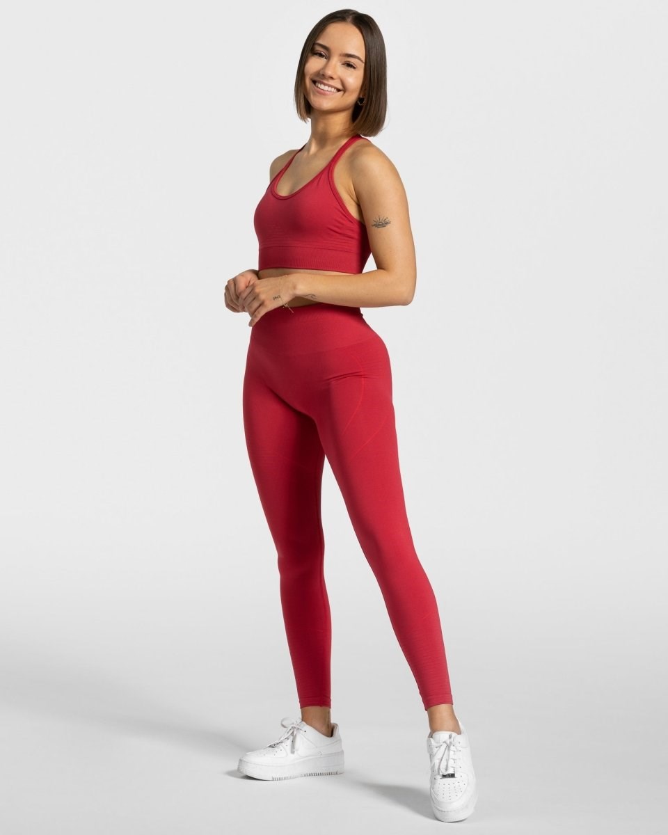 TEVEO True Leggings Červené | 108753-WSV