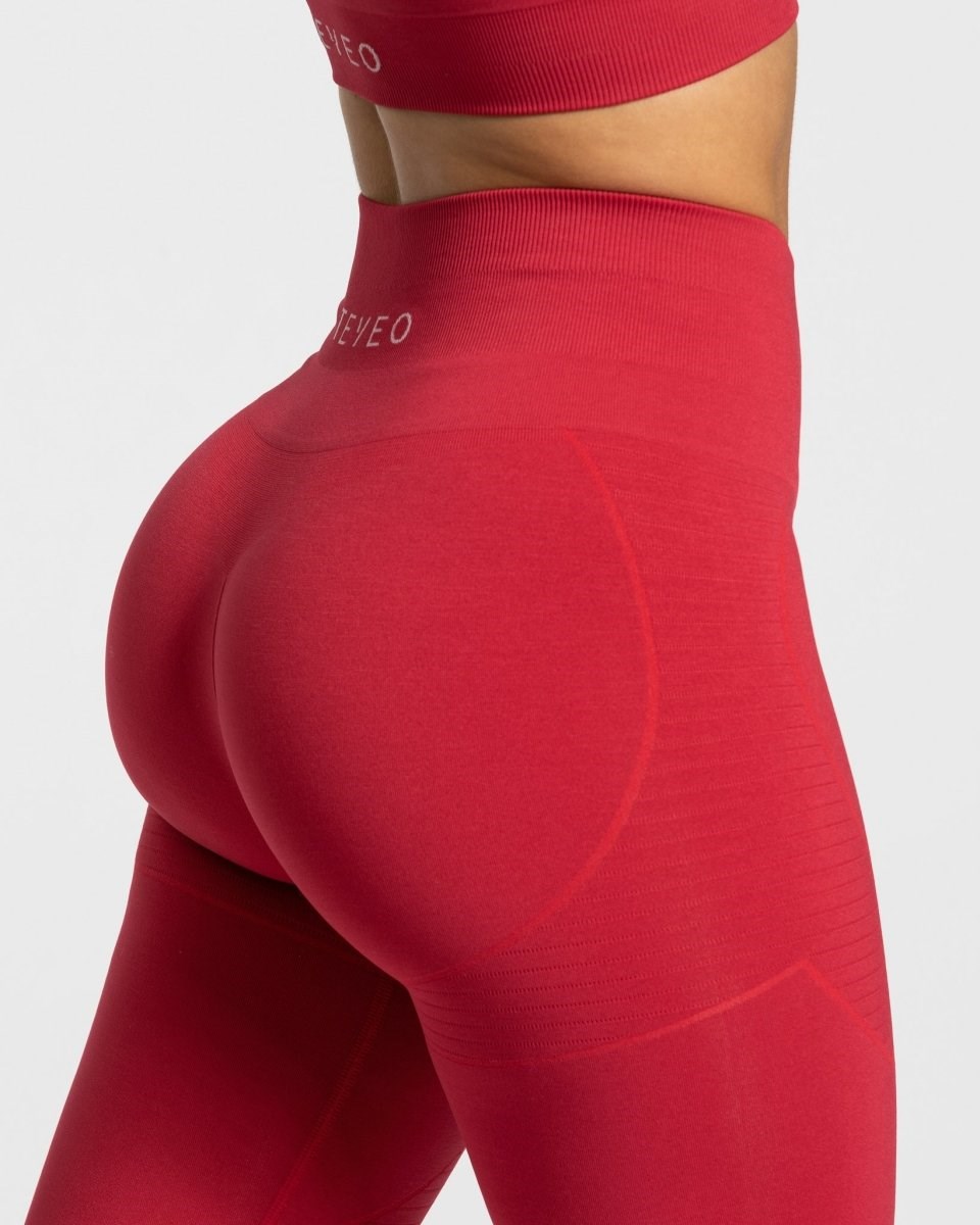TEVEO True Leggings Červené | 108753-WSV