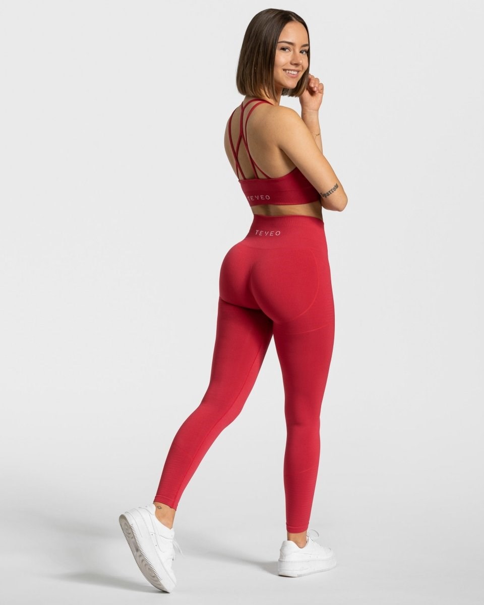 TEVEO True Leggings Červené | 108753-WSV