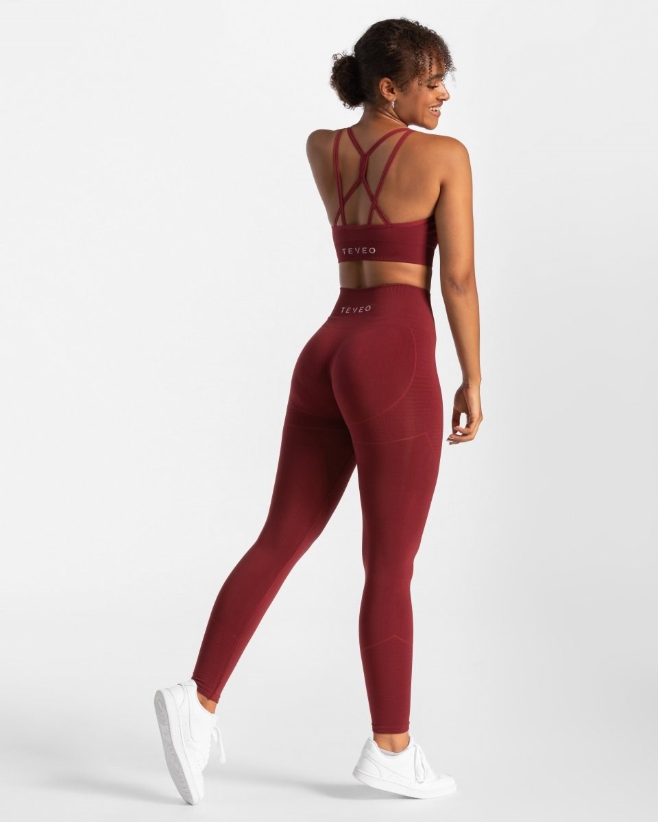TEVEO True Leggings Červené | 409162-SCO