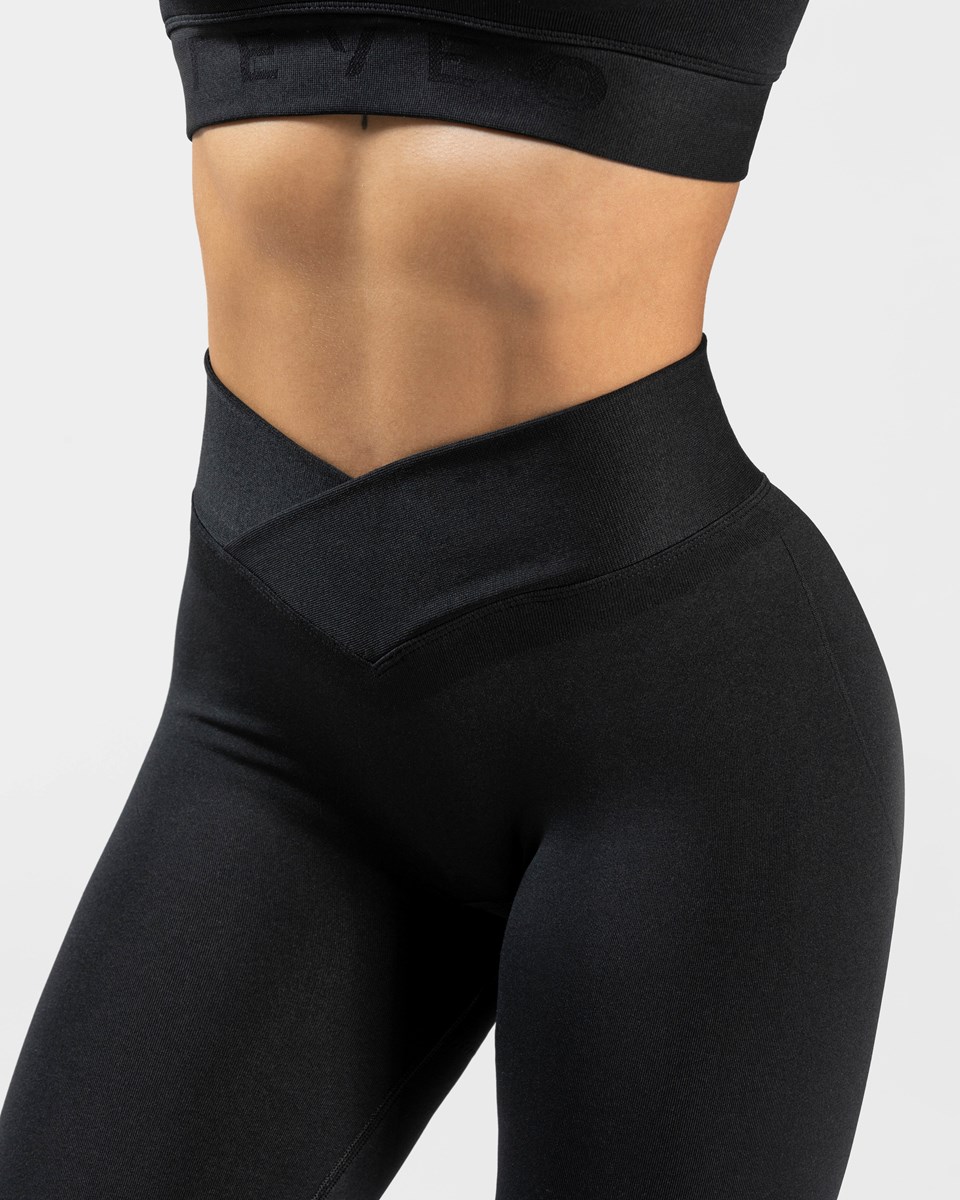 TEVEO V-Shape Leggings Čierne | 950284-CJG