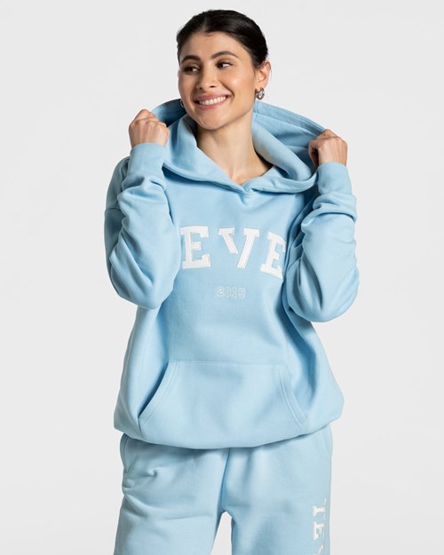 TEVEO College Oversized Hoodie Modre | 742958-KFH
