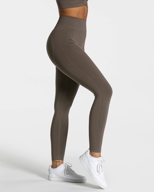 TEVEO Focus Scrunch Leggings Taupe | 825631-FKH