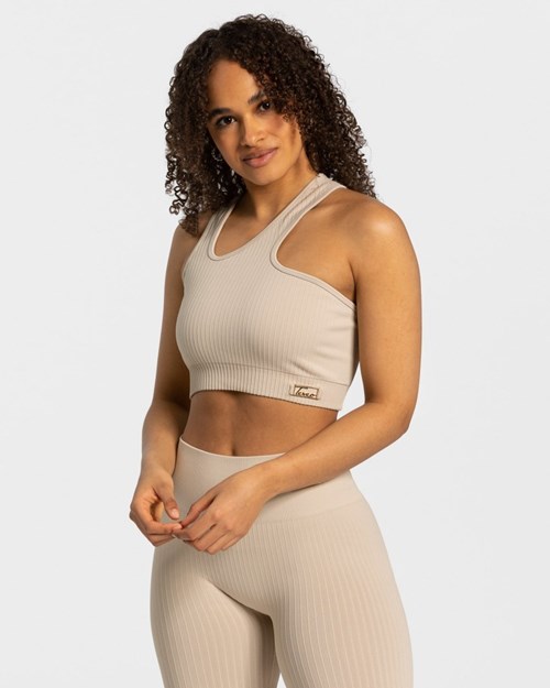 TEVEO Golden Asymmetric Top Béžové | 513642-QYE