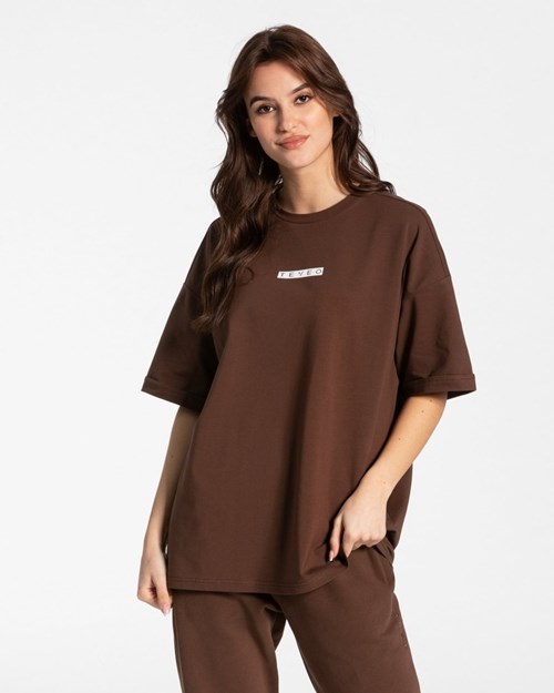 TEVEO Iconic Oversized T-Shirt Braun | 813672-WMO