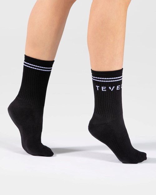TEVEO TEVEO Crew Socken (2er) Čierne | 954067-KCN